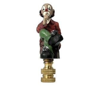 Clown Lamp Finial Topper Figure Character Surprise Flower Intricate Detail Quiet